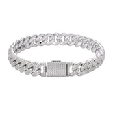 10mm Moissanite Cuban Link Bracelet